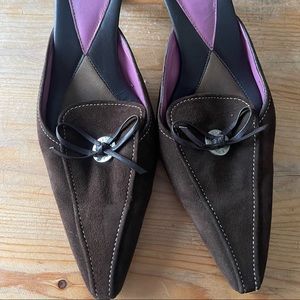 Cole Haan Brown Suede Mules